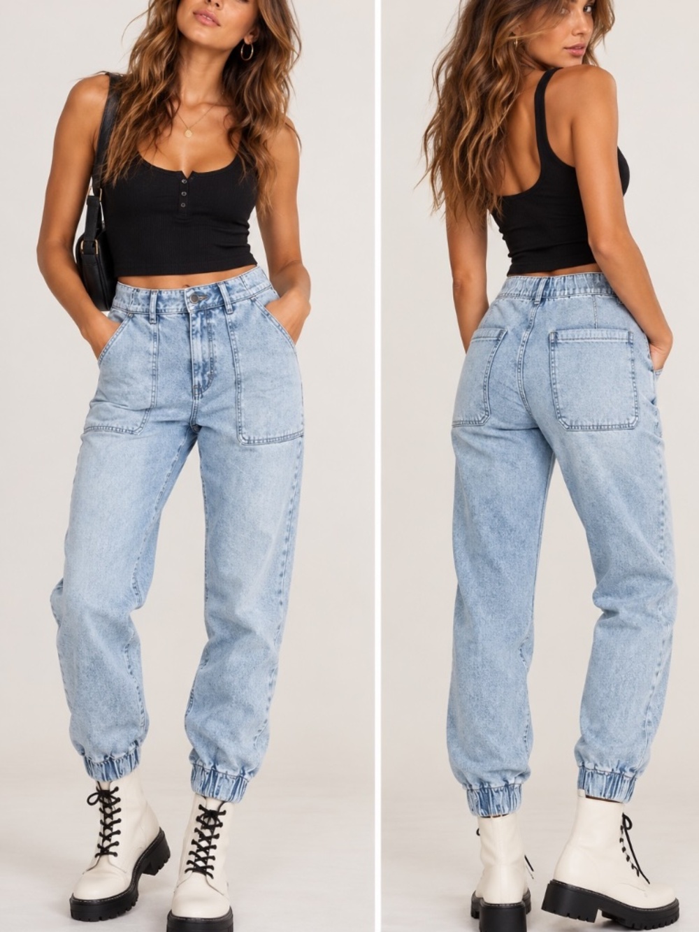 DL1961 Laura High Rise Jogger Jeans in Super Light size 26 NWOT